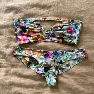 Boys & Arrows Strapless Floral Bikini